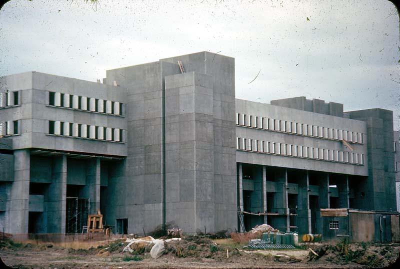 The Mathematics and Computer BUilding under construction in 1966.