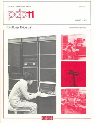 This image shows the PDP-11 price list in the Wes Graham Collection at UW.