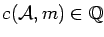 $c(\mathcal{A},m)\in\mathbb{Q} $