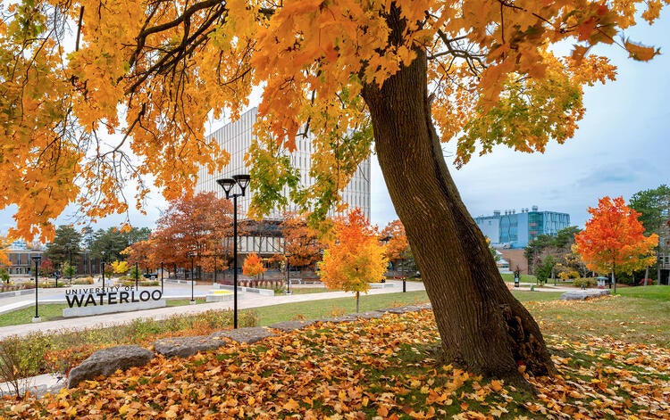 picture of the University of Waterloo during fall