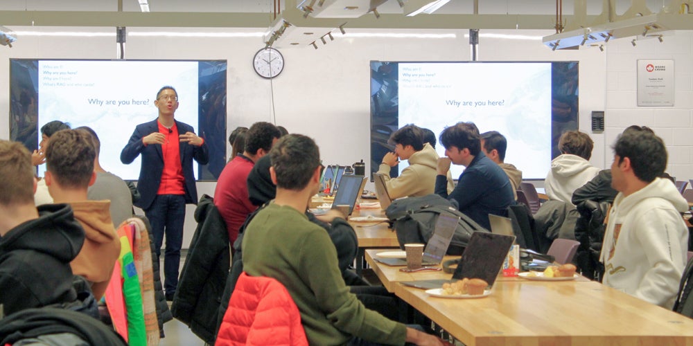 photo of Cohere Hackathon with Jimmy Lin
