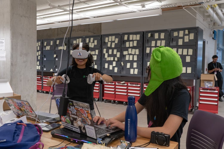 image of students with VR headsets on