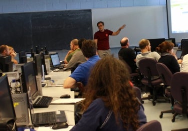 Math and computing teachers learning in a computer lab