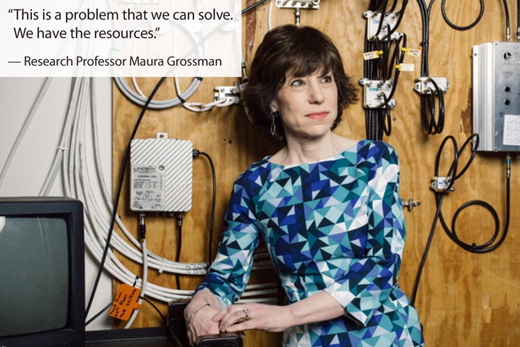 photo of Maura Grossman with quote from article
