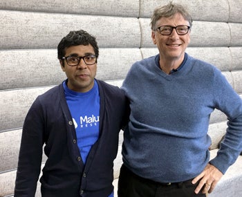 photo of Sam Pasupalak and Bill Gates