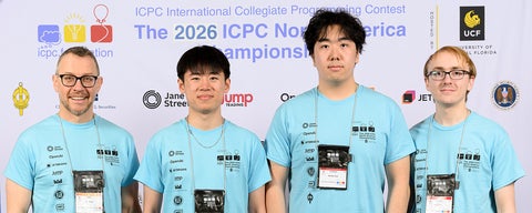 Left to right: Professor Troy Vasiga, Kevin Guo, Kai Wen (Kevin) Yang, Kelly Dance