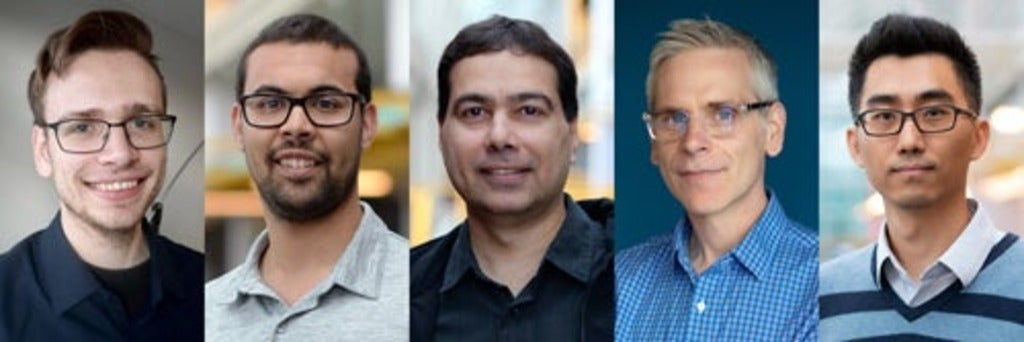 photo of Brad Glasbergen, Michael Abebe, Khuzaima Daudjee, Daniel Vogel, Jian Zhao