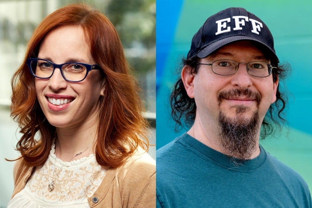 photo of Lindsey Tulloch and Professor Ian Goldberg
