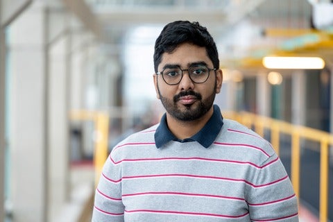 PhD candidate Pulkit Sinha in the Davis Centre