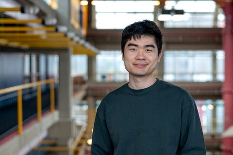 PhD candidate William Loh in Waterloo's Davis Centre