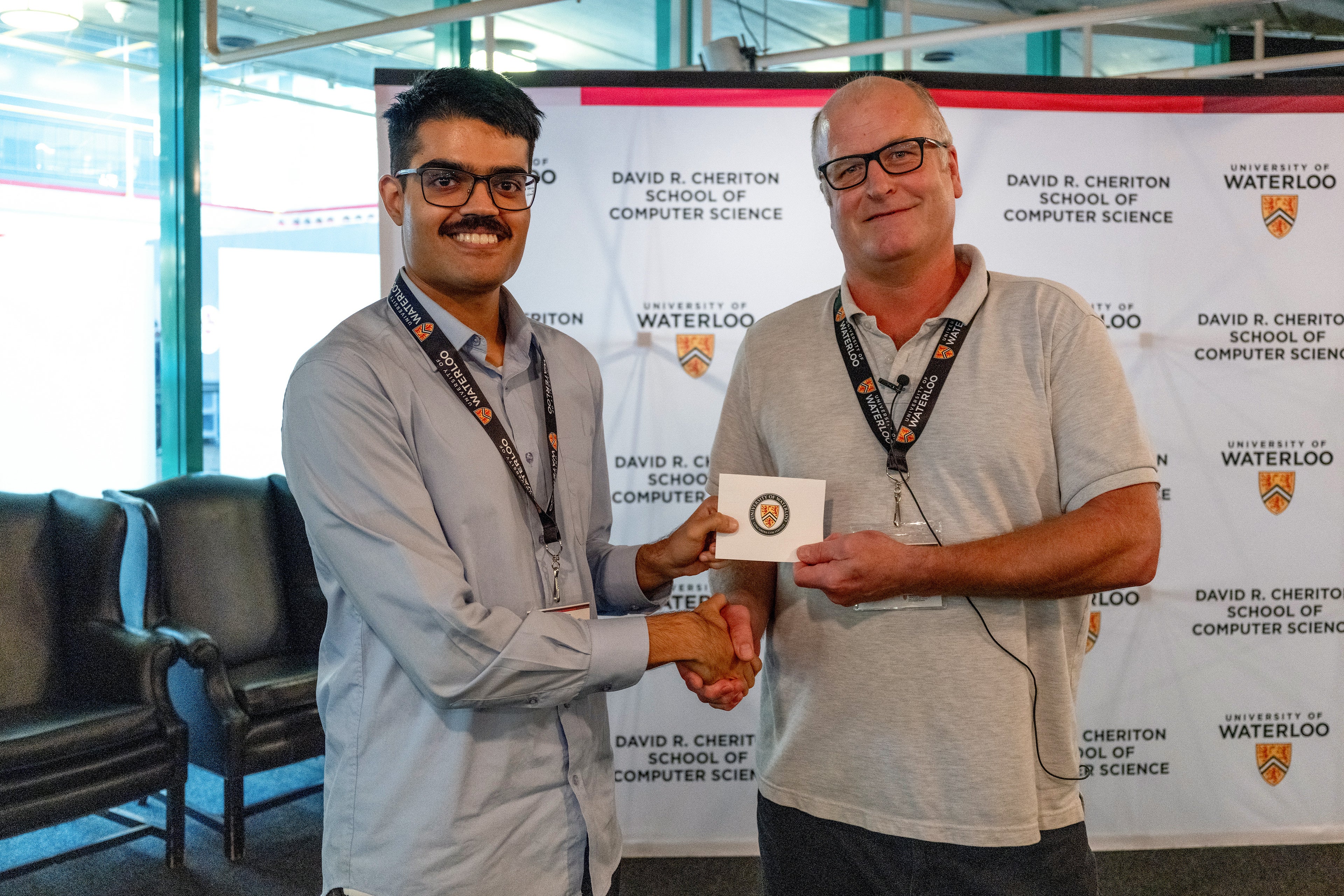 Anudeep Das with Professor Jesse Hoey at 2026 Cheriton Research Symposium