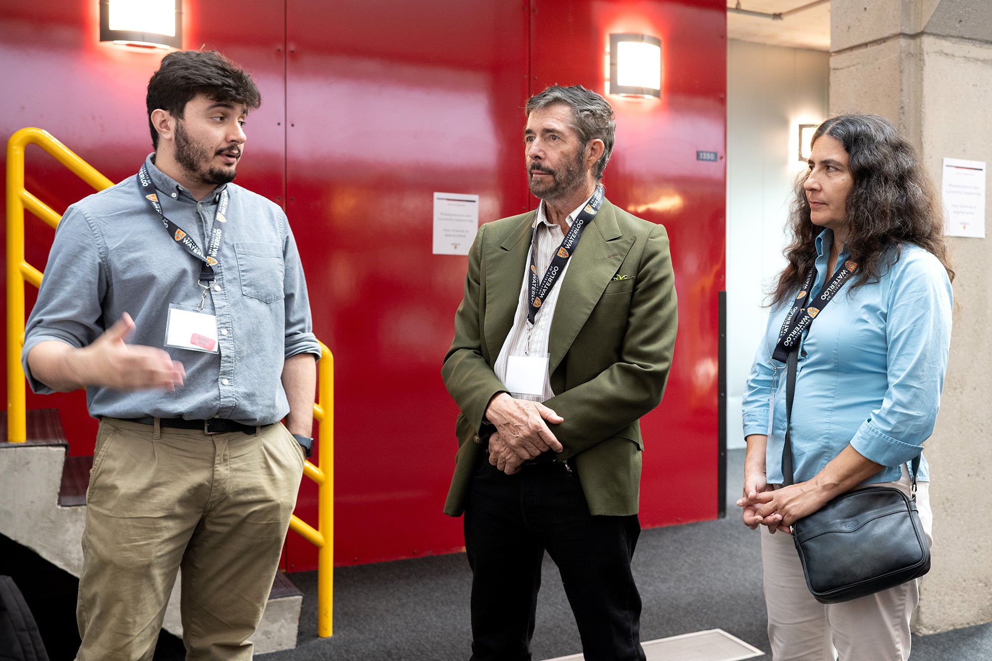 Gustavo Sutter Pessurno de Carvalho presenting his poster at the 2024 Cheriton Research Symposium