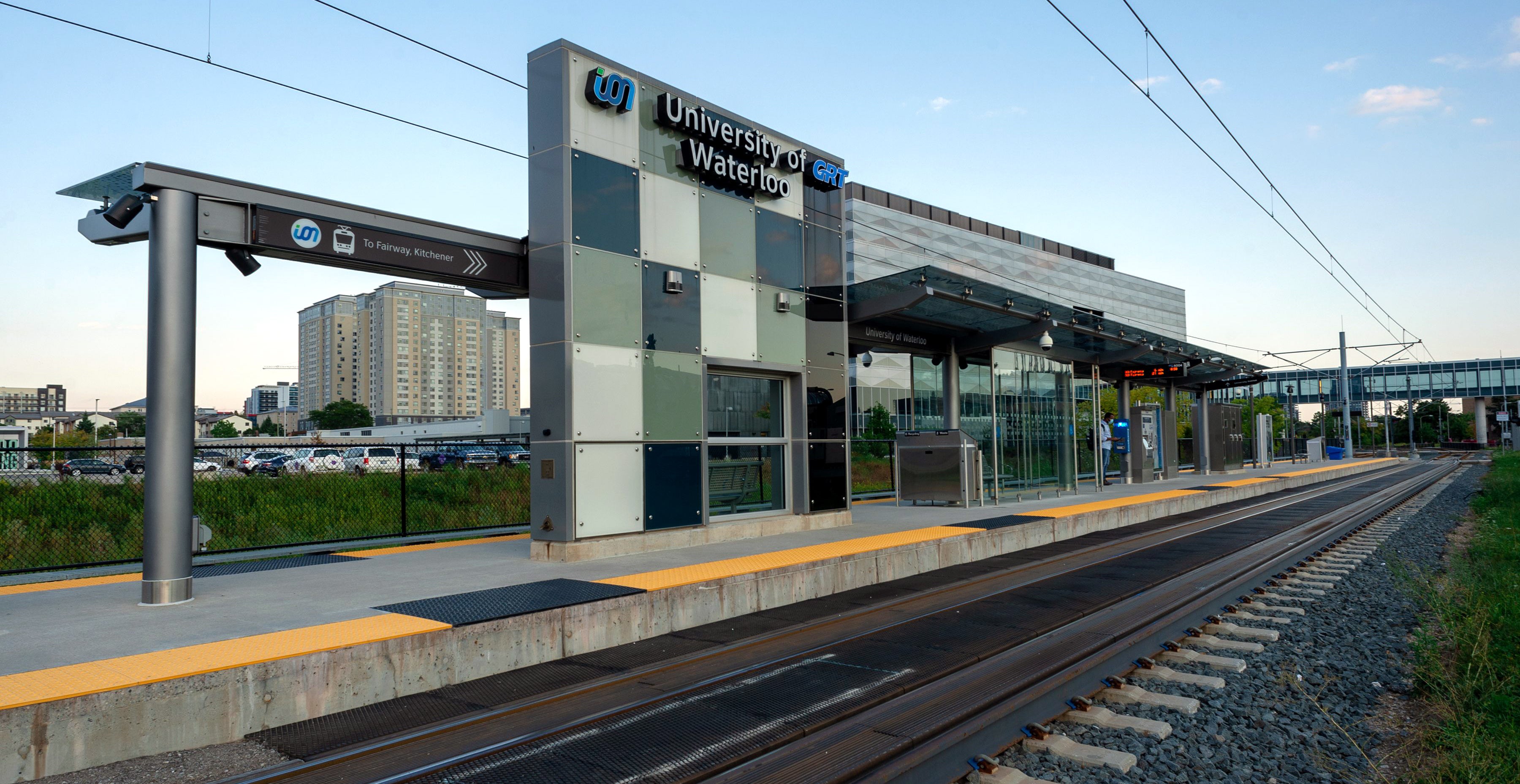 Waterloo Ion station near Davis Centre