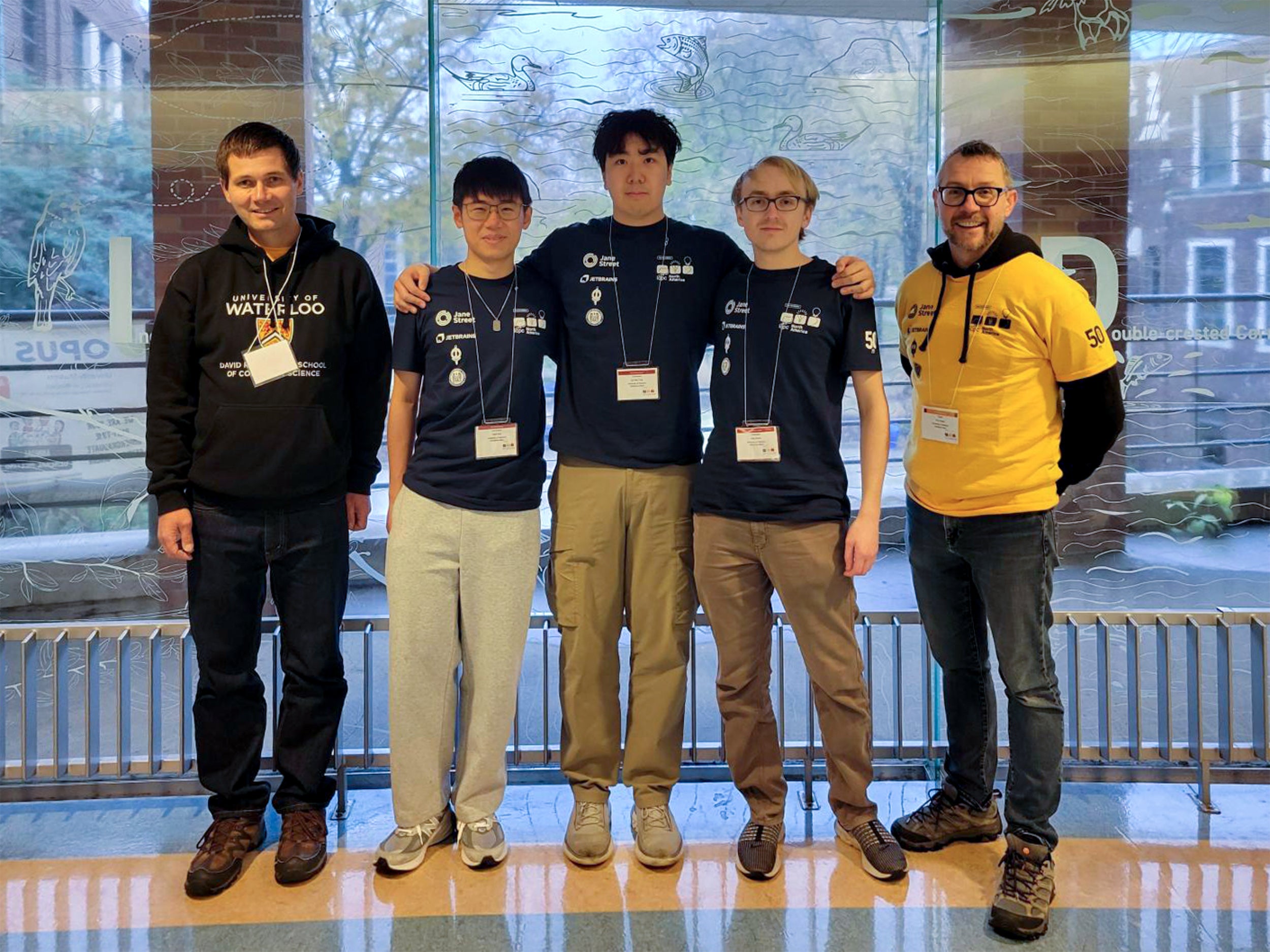 Professor Ondřej Lhoták, Kevin Guo, Kevin Yang, Kelly Dance, Professor Troy Vasiga