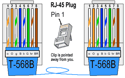 T-568B Straight-Through Ethernet Cable
