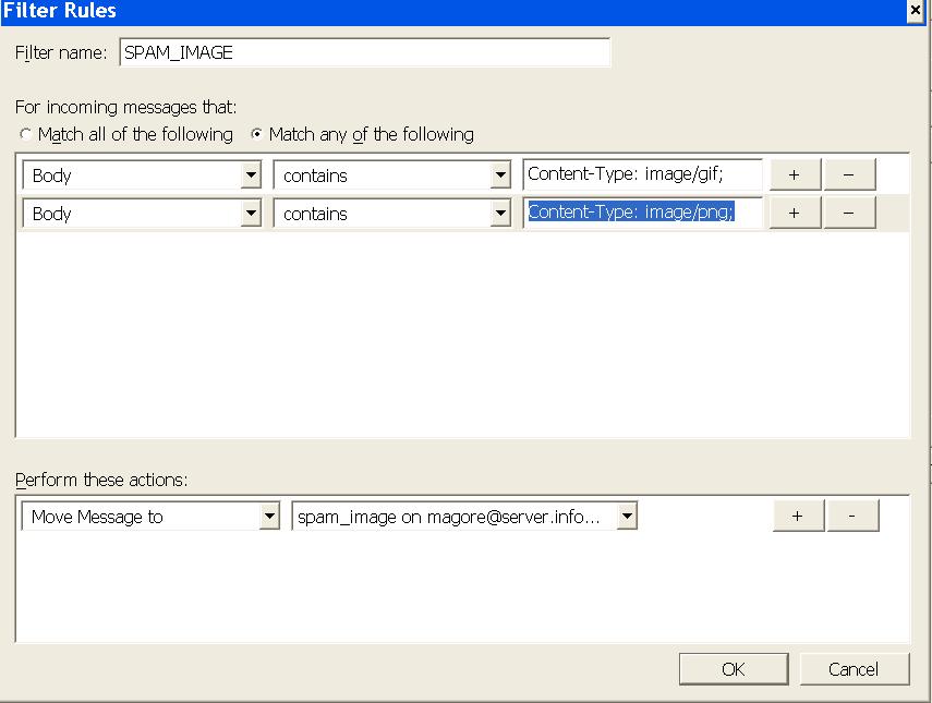 Image SPAM filter