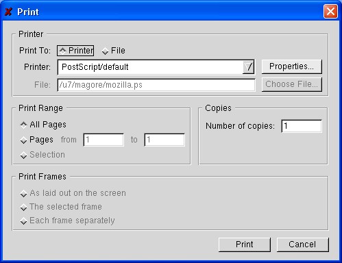 Printer Properties