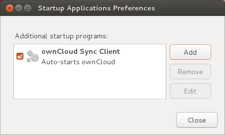 startup preferences window