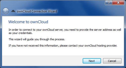 ownCloud says it has no configuration