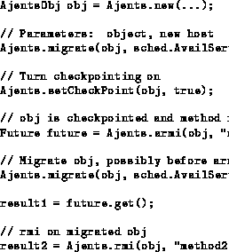 \begin{figure}
\leavevmode
\begin{tex2html_preform}\begin{verbatim}AjentsObj obj...
...j, ''method2'');\end{verbatim}\end{tex2html_preform}\vspace{-0.2in}
\end{figure}