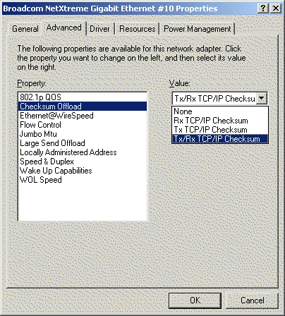 Disable Udp Checksum Offload Windows Vista