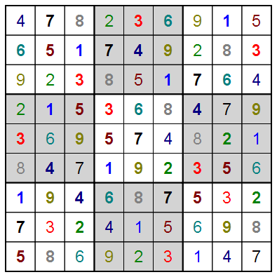 Completed Sudoku puzzle