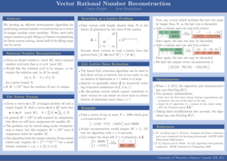 Vector rational number reconstruction poster