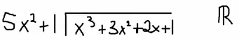 Setting up long division of the above polynomials