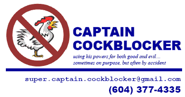 Captain Cockblocker -- The business card