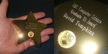 Dave's TA Award.