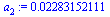 0.2283152111e-1