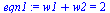 `+`(w1, w2) = 2