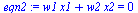 `+`(`*`(w1, `*`(x1)), `*`(w2, `*`(x2))) = 0