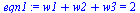 `+`(w1, w2, w3) = 2