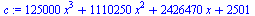 `+`(`*`(125000, `*`(`^`(x, 3))), `*`(1110250, `*`(`^`(x, 2))), `*`(2426470, `*`(x)), 2501)