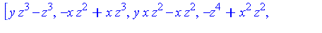 [y*z^3-z^3, -x*z^2+x*z^3, y*x*z^2-x*z^2, -z^4+x^2*z^2, x*y^2*z-x*y*z, -z^3+x^2*y*z, x^2*y^2-z^2, z^5-z^4]