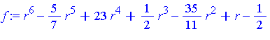 r^6-5/7*r^5+23*r^4+1/2*r^3-35/11*r^2+r-1/2