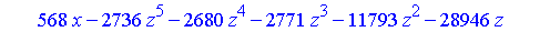 [16*z^6+8*z^5+9*z^4+61*z^3+136*z^2-206*z+60, 284*y^2+5664*z^5+5568*z^4+5866*z^3+24365*z^2+59937*z-43978, 568*x-2736*z^5-2680*z^4-2771*z^3-11793*z^2-28946*z+21382]