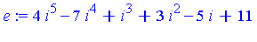 4*i^5-7*i^4+i^3+3*i^2-5*i+11