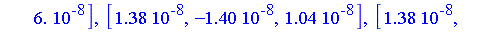 [0.2864e-6, -0.200e-7, 0.6e-7], [0.2864e-6, -0.200e-7, 0.6e-7], [0.138e-7, -0.140e-7, 0.104e-7], [0.138e-7, -0.140e-7, 0.104e-7], [0.3238e-6-0.83e-7*I, -0.479e-6-0.6432e-6*I, 0.5537e-6+0.677e-7*I], [0...