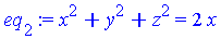 x^2+y^2+z^2 = 2*x
