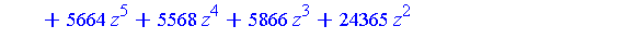 [16*z^6+8*z^5+9*z^4+61*z^3+136*z^2-206*z+60, 284*y^2+5664*z^5+5568*z^4+5866*z^3+24365*z^2+59937*z-43978, 568*x-2736*z^5-2680*z^4-2771*z^3-11793*z^2-28946*z+21382]