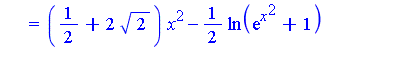 Int((x*exp(2*x^2)+8*2^(1/2)*x*(exp(x^2)+1)+2*x)/(exp(3*x^2)+exp(2*x^2)+2*exp(x^2)+2), x) = (1/2+2*2^(1/2))*x^2-1/2*ln(exp(x^2)+1)-2^(1/2)*ln((exp(x^2))^2+2)