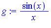 sin(x)/x