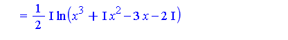 Int((x^4-3*x^2+6)/(x^6-5*x^4+5*x^2+4), x) = 1/2*I*ln(x^3+I*x^2-3*x-2*I)-1/2*I*ln(x^3-I*x^2-3*x+2*I)