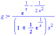 exp(1/x-1/2/x^2)/((1+1/2*exp(1/x))*x^2)