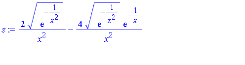 2*(exp(-1/x^2))^(1/2)/x^2-4*(exp(-1/x^2))^(1/2)*exp(-1/x)/x^2+8*(exp(-1/x^2))^(1/2)*(exp(-1/x))^2/x^2-16*(exp(-1/x^2))^(1/2)*(exp(-1/x))^3/x^2+32*(exp(-1/x^2))^(1/2)*(exp(-1/x))^4/x^2-64*(exp(-1/x^2))...