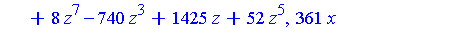 [8*z^8+438*z^4-760*z^2+361-100*z^6, 361*y+8*z^7-740*z^3+1425*z+52*z^5, 361*x+872*z^5-2690*z^3+2375*z-88*z^7]