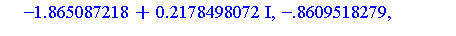 -2.212821359, -1.865087218-.2178498072*I, -1.865087218+.2178498072*I, -.8609518279, .8609518279, 1.865087218-.2178498072*I, 1.865087218+.2178498072*I, 2.212821359