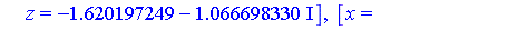 [x = -7.23329153, y = 5.375957437, z = .4832574136], [x = -7.23329153, y = -5.375957437, z = .4832574136], [x = -.30941166, y = .4572819962, z = .5682422207], [x = -.30941166, y = -.4572819962, z = .5...